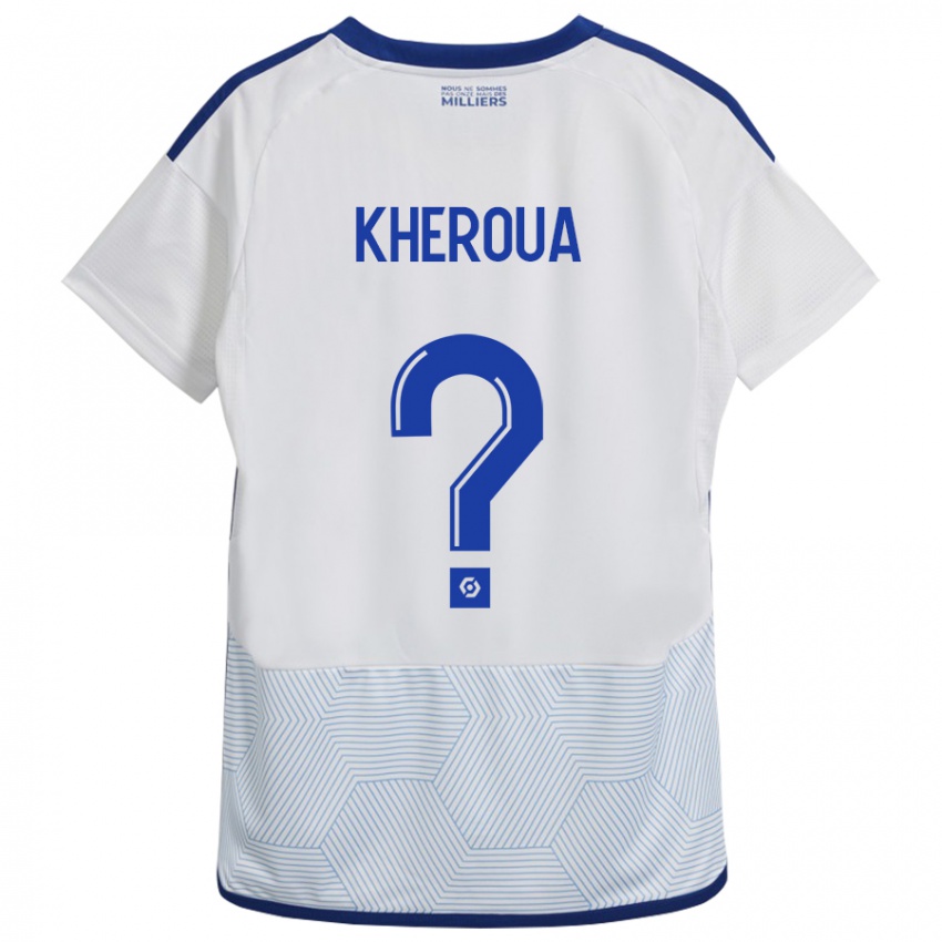 Donna Maglia Nail Kheroua #0 Bianco Kit Gara Away 2023/24 Maglietta