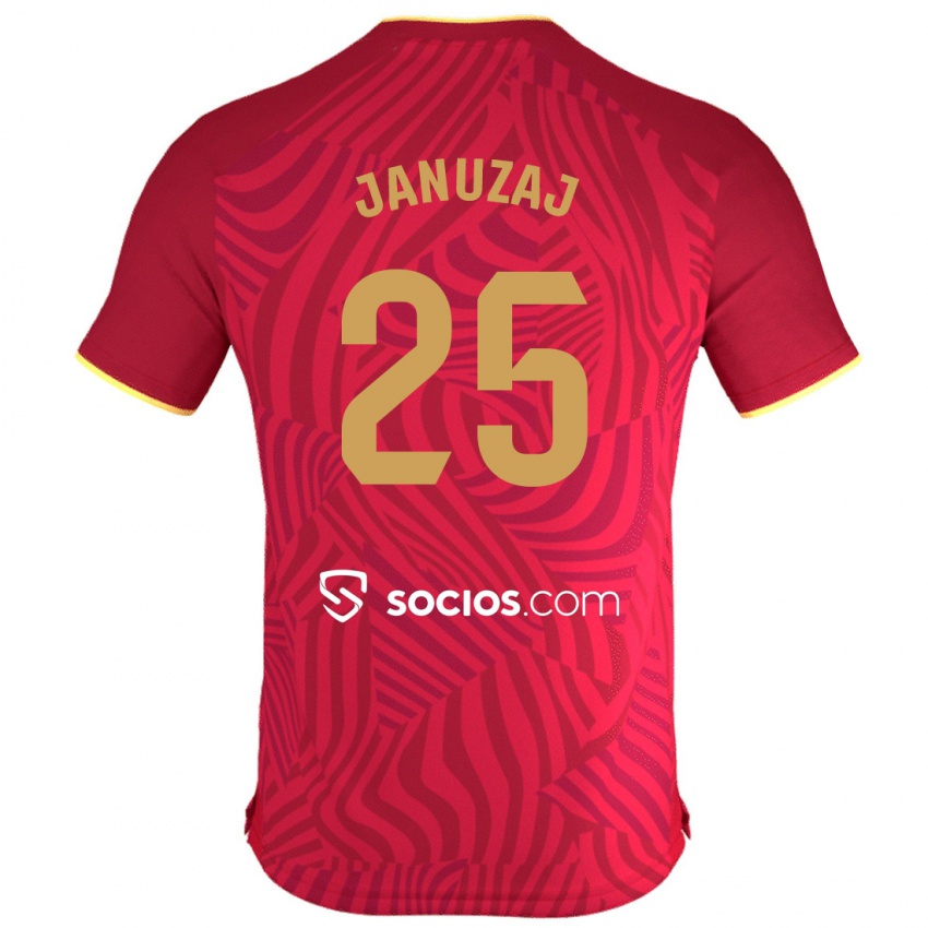 Donna Maglia Adnan Januzaj #25 Rosso Kit Gara Away 2023/24 Maglietta