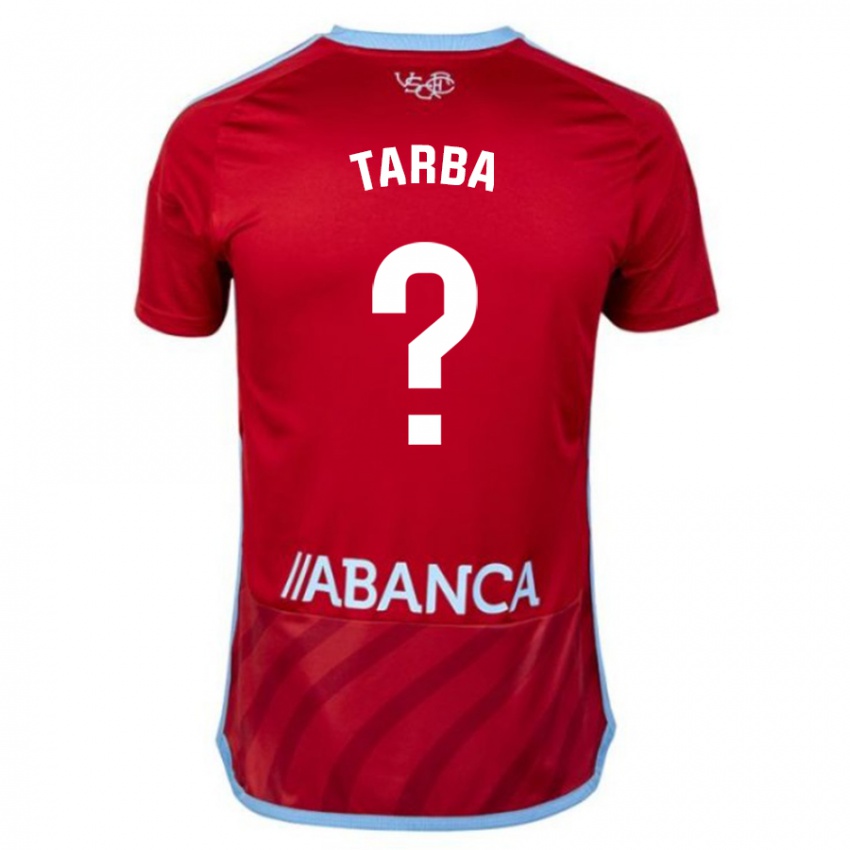 Donna Maglia Ianis Tarba #0 Rosso Kit Gara Away 2023/24 Maglietta