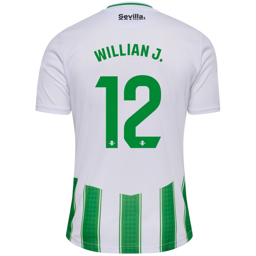 Bambino Maglia Willian José #12 Bianco Kit Gara Home 2023/24 Maglietta