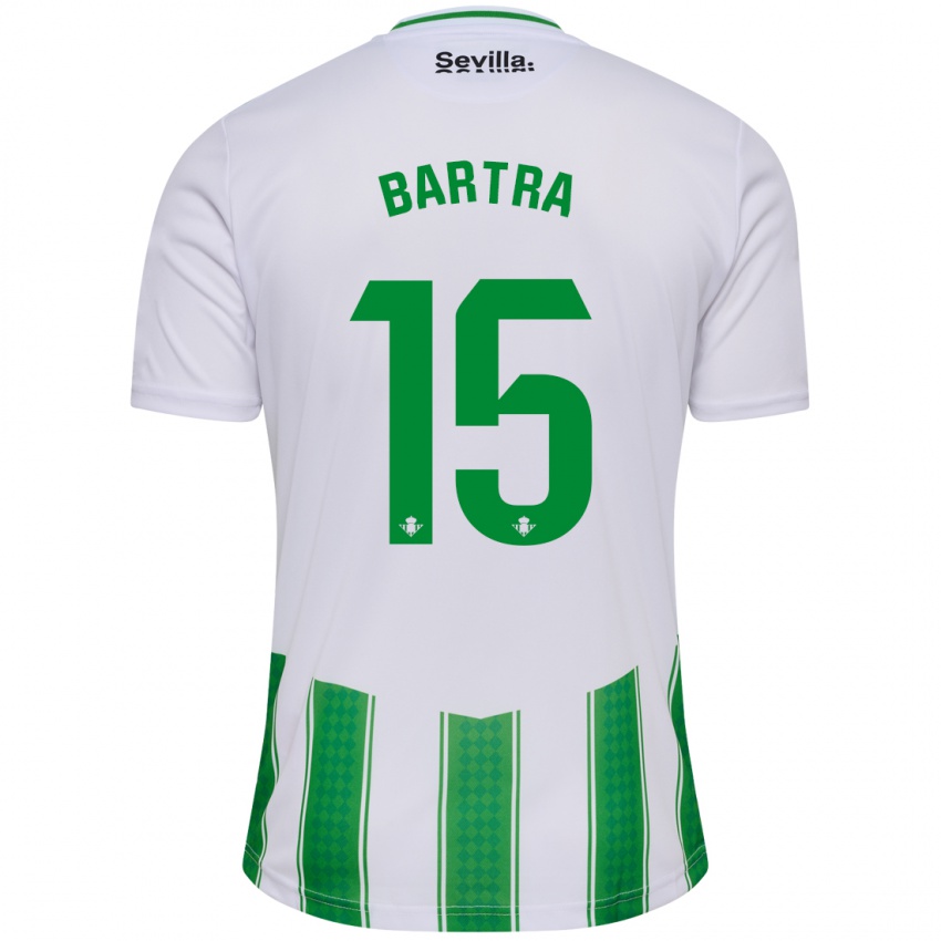 Bambino Maglia Marc Bartra #15 Bianco Kit Gara Home 2023/24 Maglietta
