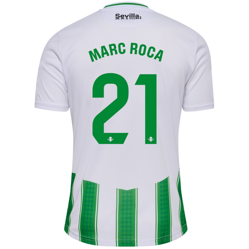 Bambino Maglia Marc Roca #21 Bianco Kit Gara Home 2023/24 Maglietta