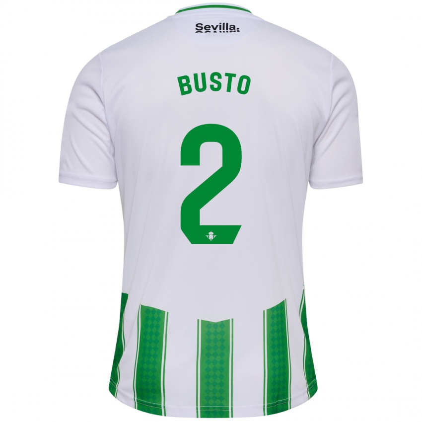 Bambino Maglia Pablo Busto #2 Bianco Kit Gara Home 2023/24 Maglietta