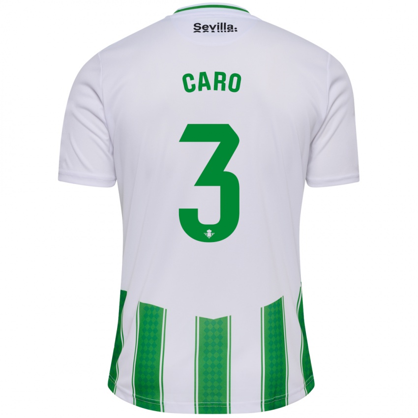 Bambino Maglia Andrés Caro #3 Bianco Kit Gara Home 2023/24 Maglietta