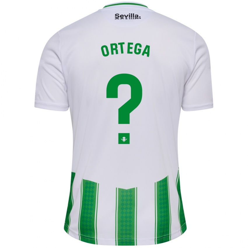 Bambino Maglia José María Ortega #0 Bianco Kit Gara Home 2023/24 Maglietta