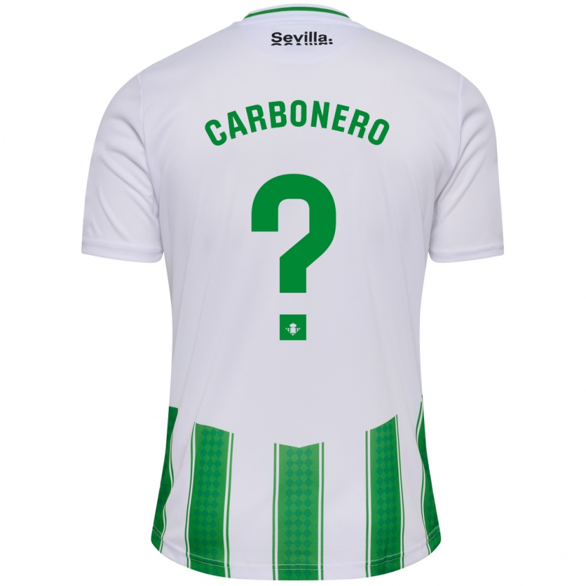 Bambino Maglia Marco Carbonero #0 Bianco Kit Gara Home 2023/24 Maglietta