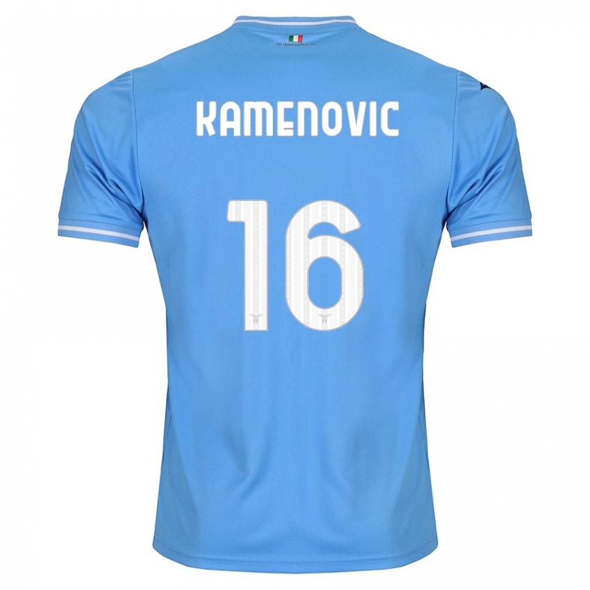 Bambino Maglia Dimitrije Kamenović #16 Blu Kit Gara Home 2023/24 Maglietta