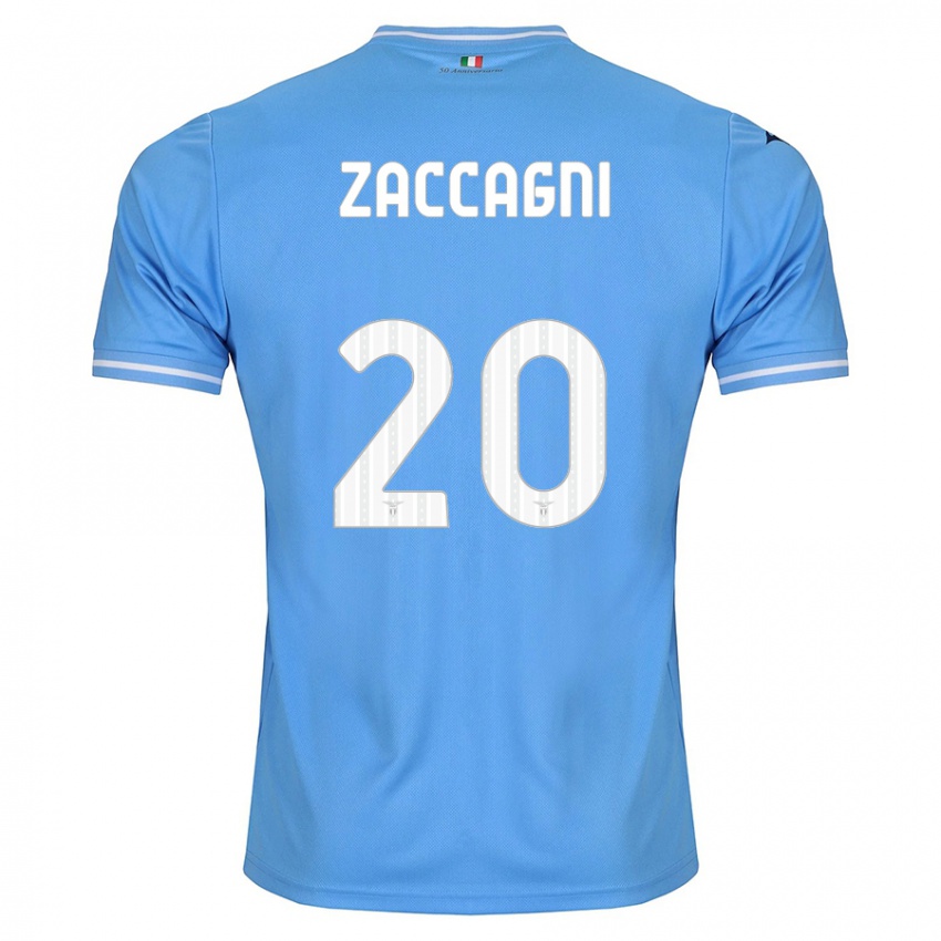Bambino Maglia Mattia Zaccagni #20 Blu Kit Gara Home 2023/24 Maglietta