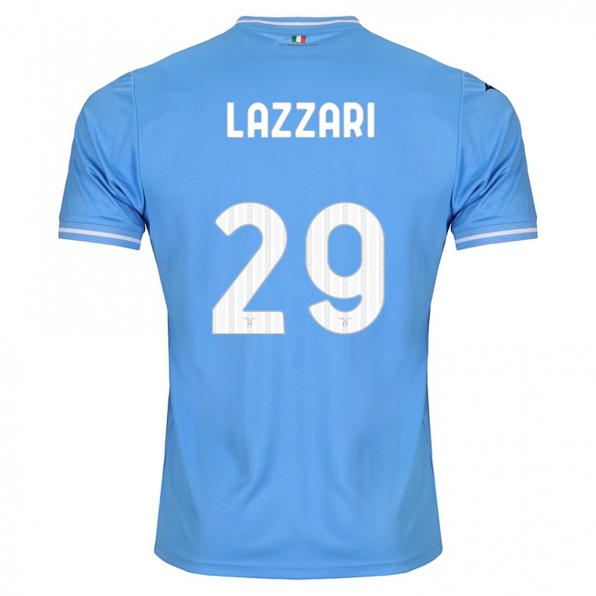 Bambino Maglia Manuel Lazzari #29 Blu Kit Gara Home 2023/24 Maglietta