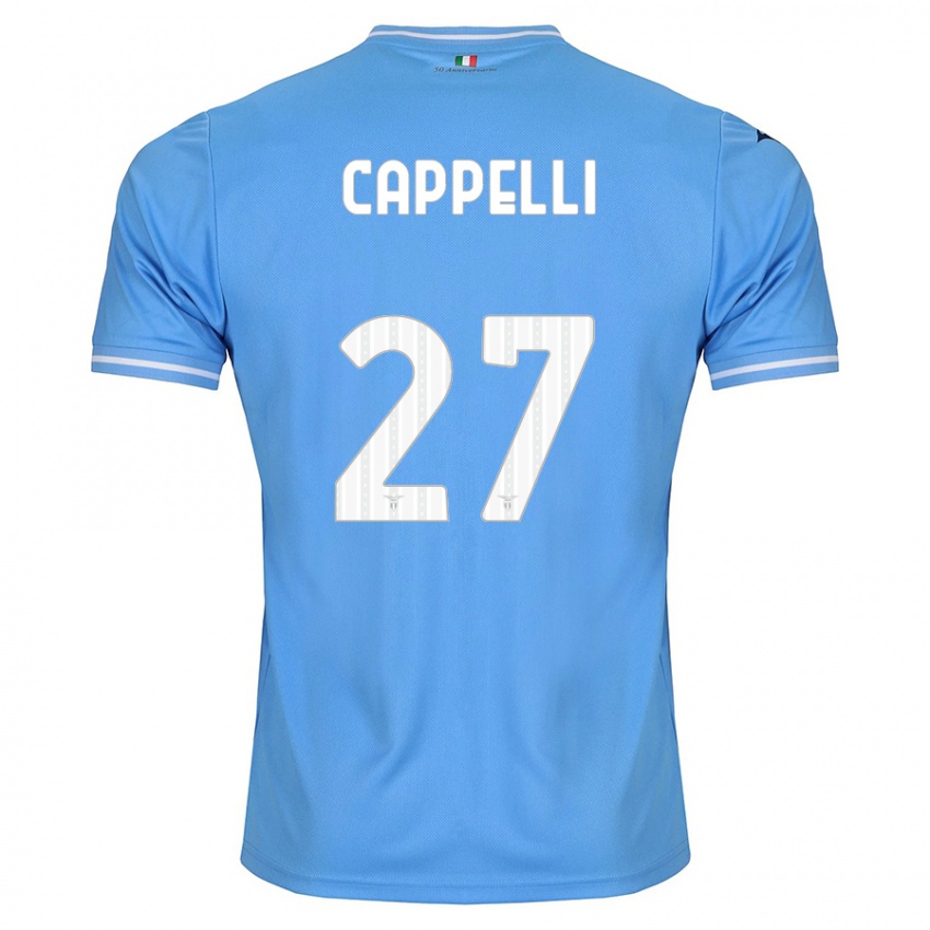 Bambino Maglia Tommaso Cappelli #27 Blu Kit Gara Home 2023/24 Maglietta