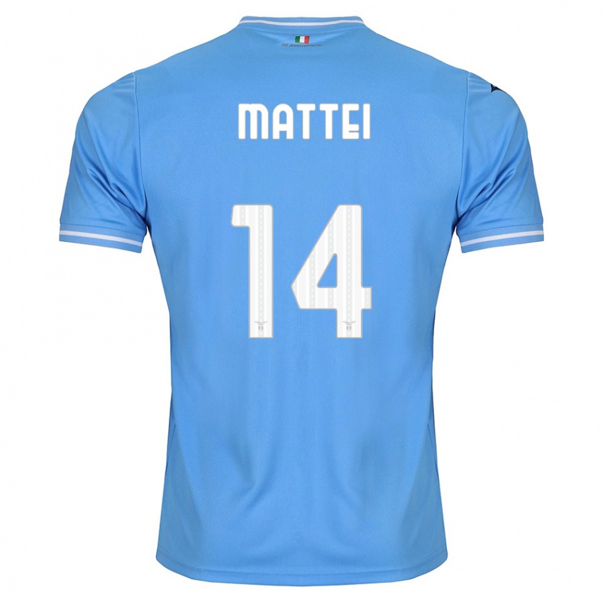 Bambino Maglia Sarah Mattei #14 Blu Kit Gara Home 2023/24 Maglietta