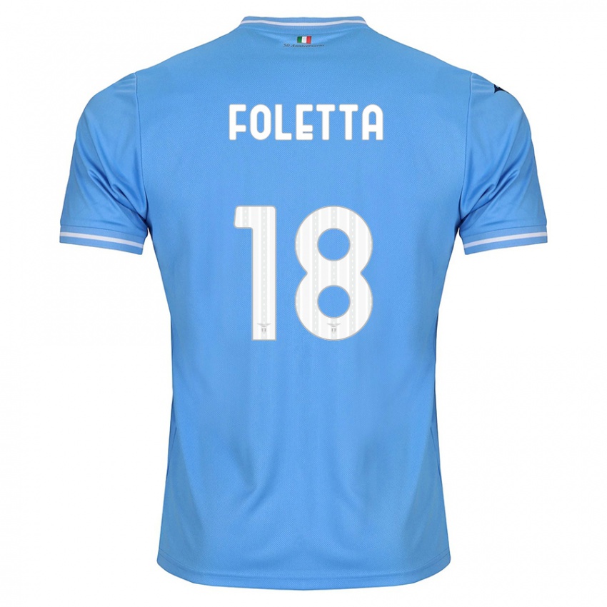 Bambino Maglia Isabella Foletta #18 Blu Kit Gara Home 2023/24 Maglietta
