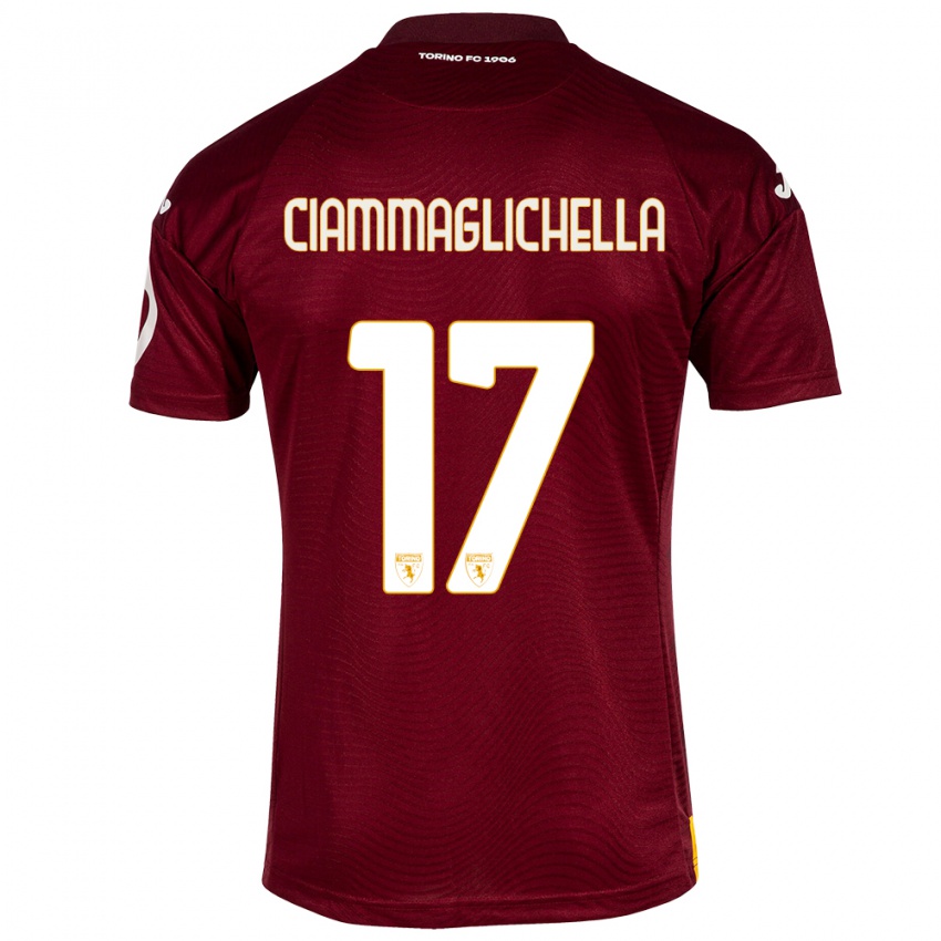 Bambino Maglia Aaron Ciammaglichella #17 Rosso Scuro Kit Gara Home 2023/24 Maglietta