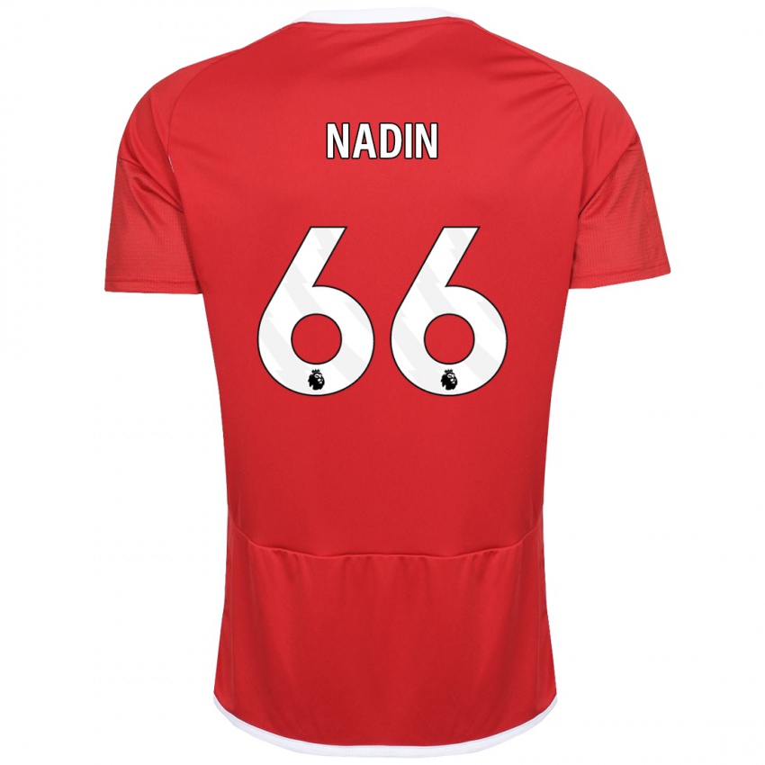 Bambino Maglia Jack Nadin #66 Rosso Kit Gara Home 2023/24 Maglietta