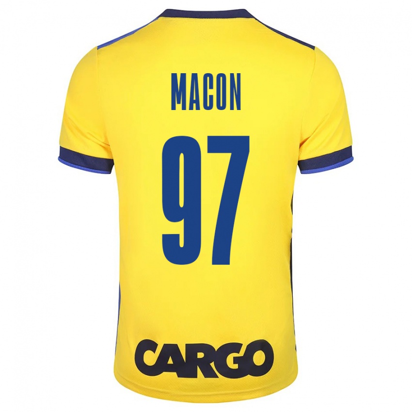 Bambino Maglia Yvann Maçon #97 Giallo Kit Gara Home 2023/24 Maglietta