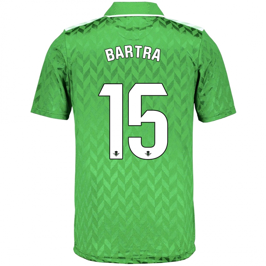 Bambino Maglia Marc Bartra #15 Verde Kit Gara Away 2023/24 Maglietta