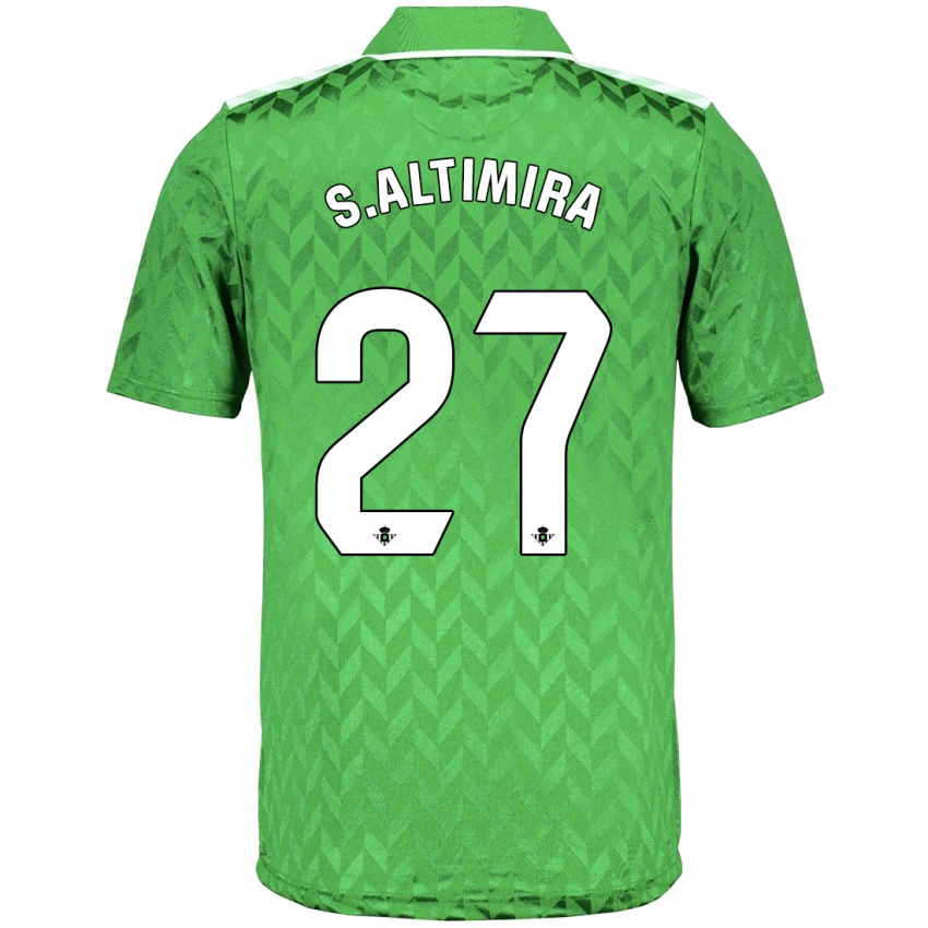 Bambino Maglia Sergi Altimira #27 Verde Kit Gara Away 2023/24 Maglietta