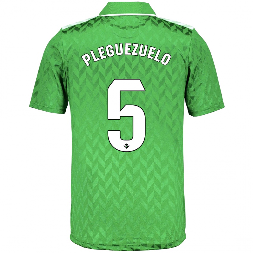 Bambino Maglia Xavi Pleguezuelo #5 Verde Kit Gara Away 2023/24 Maglietta