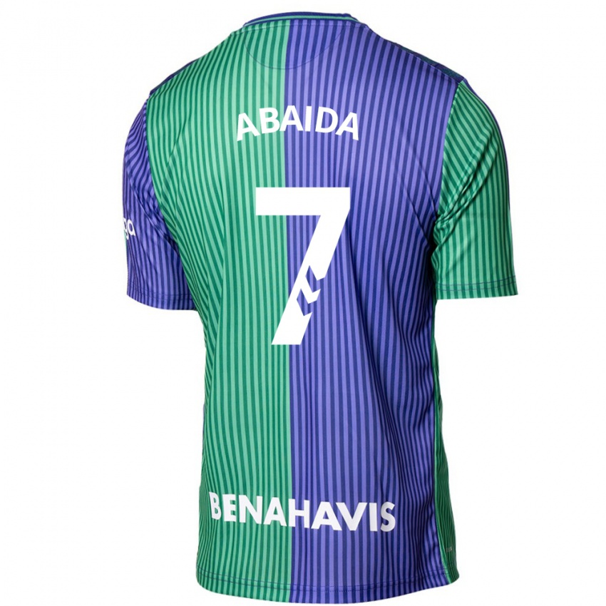 Bambino Maglia Haitam Abaida #7 Verde Blu Kit Gara Away 2023/24 Maglietta