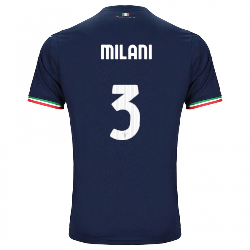 Bambino Maglia Alessandro Milani #3 Marina Militare Kit Gara Away 2023/24 Maglietta