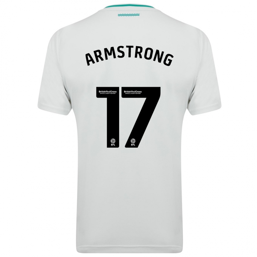 Bambino Maglia Stuart Armstrong #17 Bianco Kit Gara Away 2023/24 Maglietta