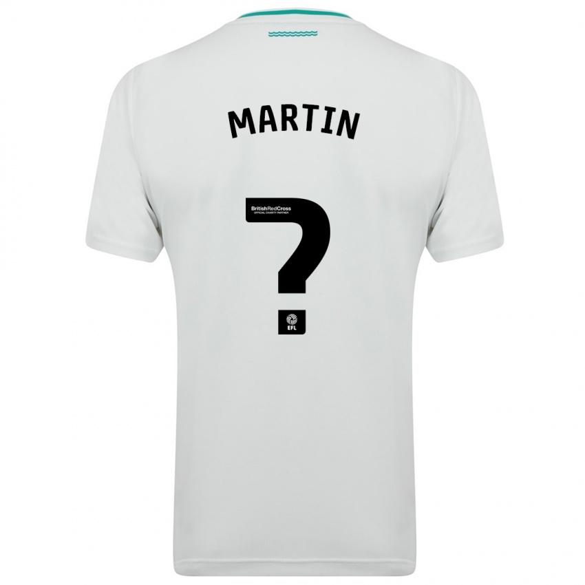 Bambino Maglia James Martin #0 Bianco Kit Gara Away 2023/24 Maglietta