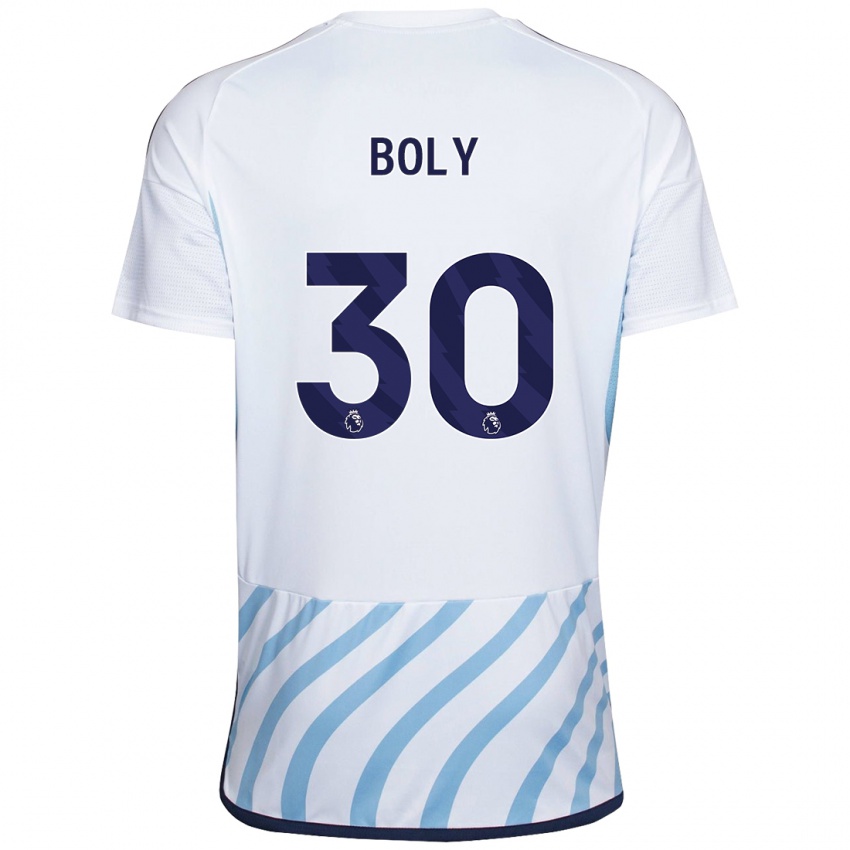 Bambino Maglia Willy Boly #30 Bianco Blu Kit Gara Away 2023/24 Maglietta