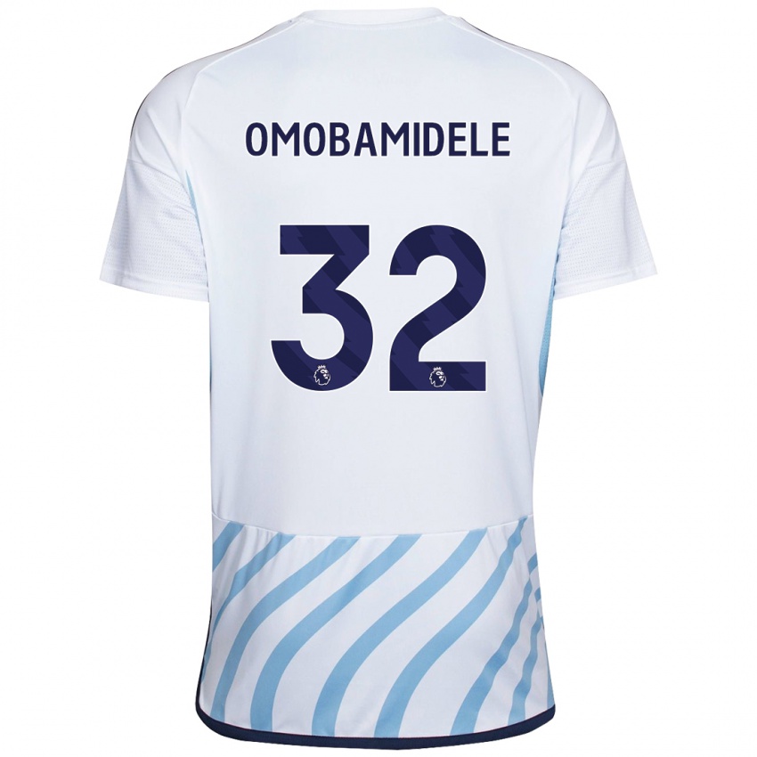 Bambino Maglia Andrew Omobamidele #32 Bianco Blu Kit Gara Away 2023/24 Maglietta