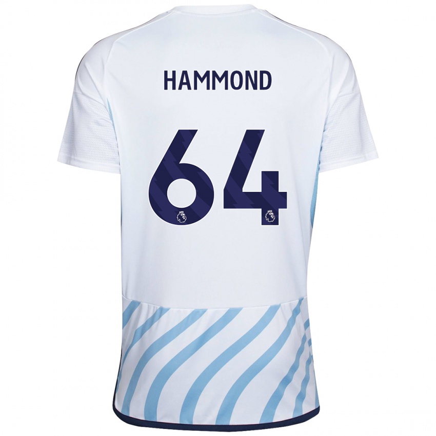 Bambino Maglia Ben Hammond #64 Bianco Blu Kit Gara Away 2023/24 Maglietta