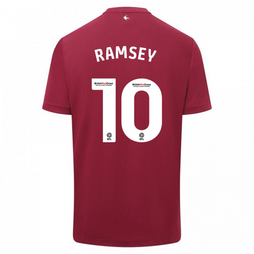 Bambino Maglia Aaron Ramsey #10 Rosso Kit Gara Away 2023/24 Maglietta