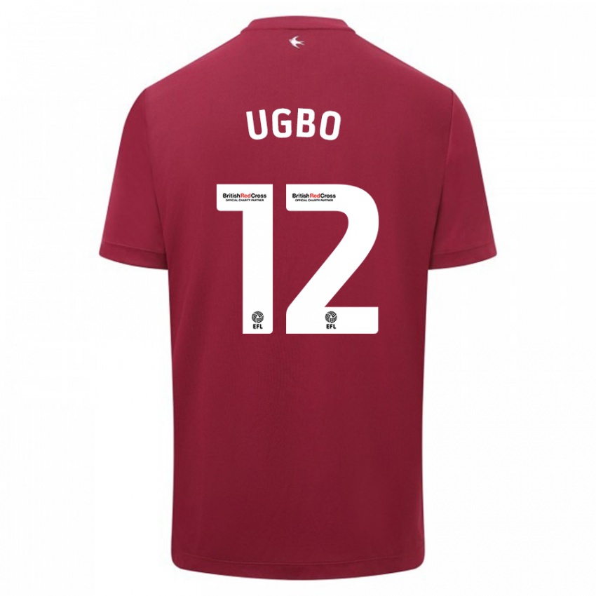 Bambino Maglia Iké Ugbo #12 Rosso Kit Gara Away 2023/24 Maglietta