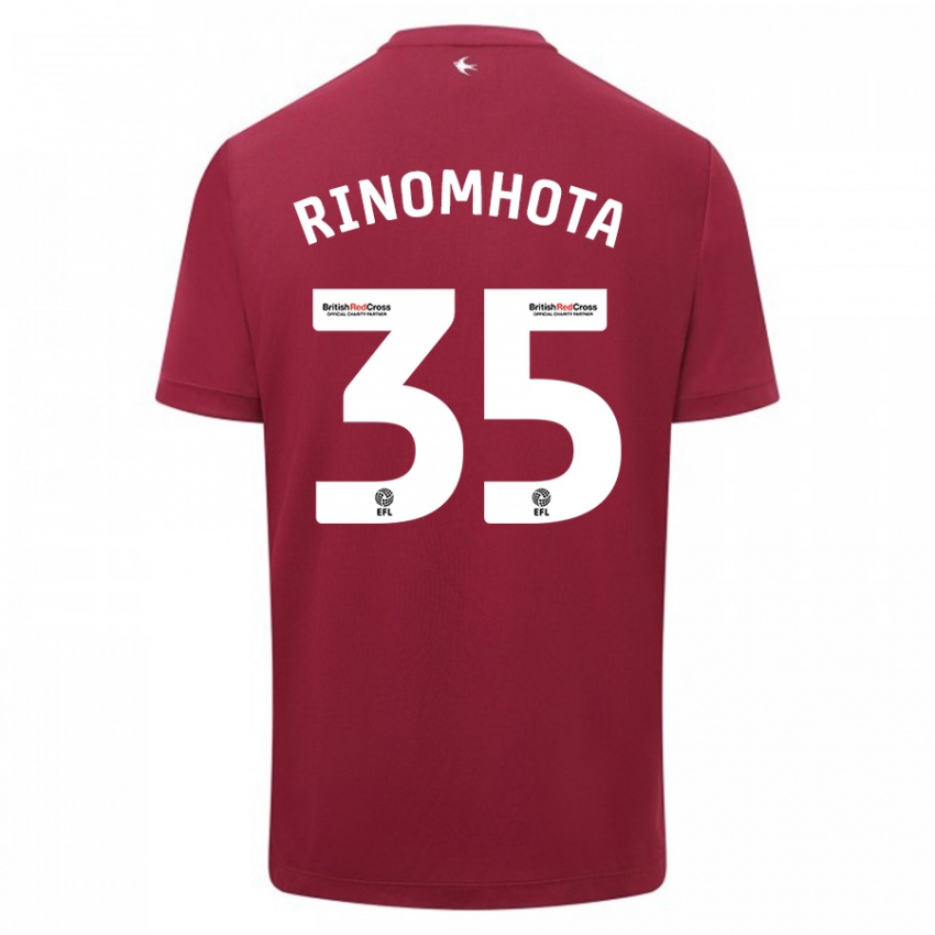 Bambino Maglia Andy Rinomhota #35 Rosso Kit Gara Away 2023/24 Maglietta