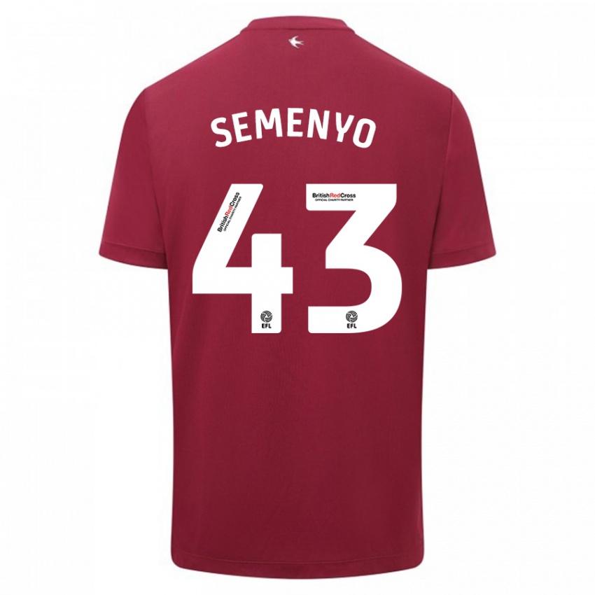 Bambino Maglia Jai Semenyo #43 Rosso Kit Gara Away 2023/24 Maglietta