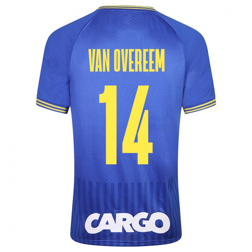 Bambino Maglia Joris Van Overeem #14 Blu Kit Gara Away 2023/24 Maglietta