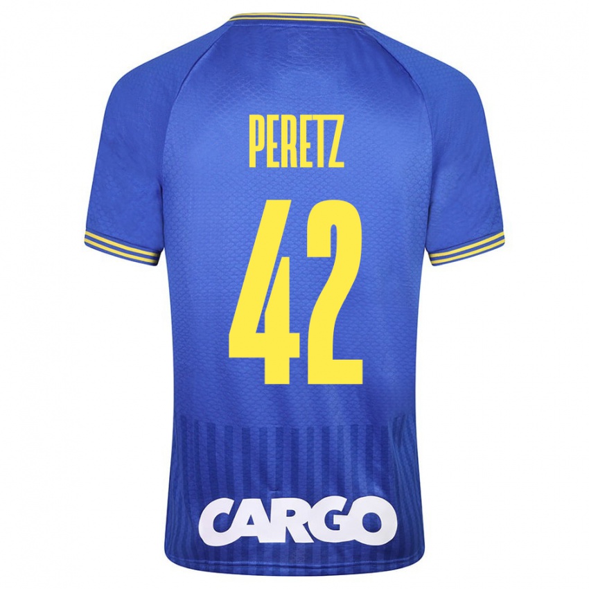 Bambino Maglia Dor Peretz #42 Blu Kit Gara Away 2023/24 Maglietta