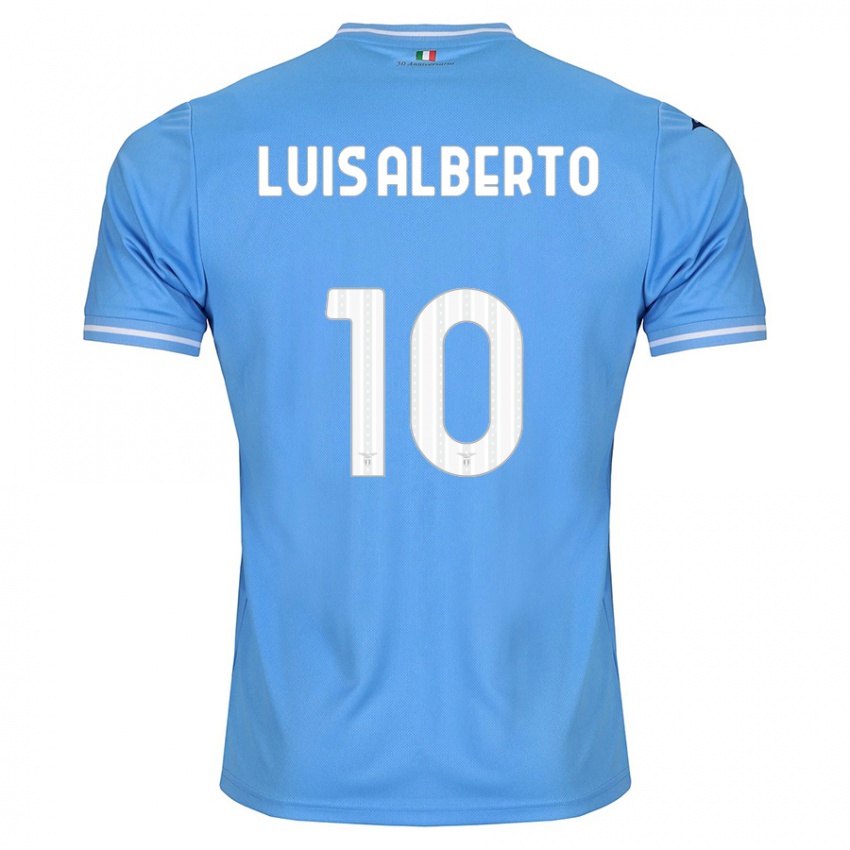 Uomo Maglia Luis Alberto #10 Blu Kit Gara Home 2023/24 Maglietta