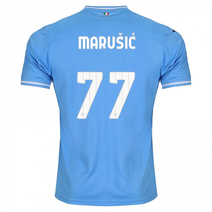 Uomo Maglia Adam Marusic #77 Blu Kit Gara Home 2023/24 Maglietta