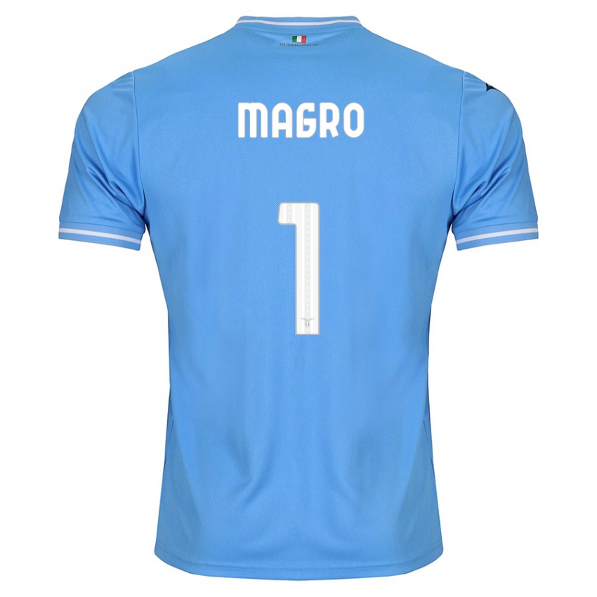 Uomo Maglia Federico Magro #1 Blu Kit Gara Home 2023/24 Maglietta