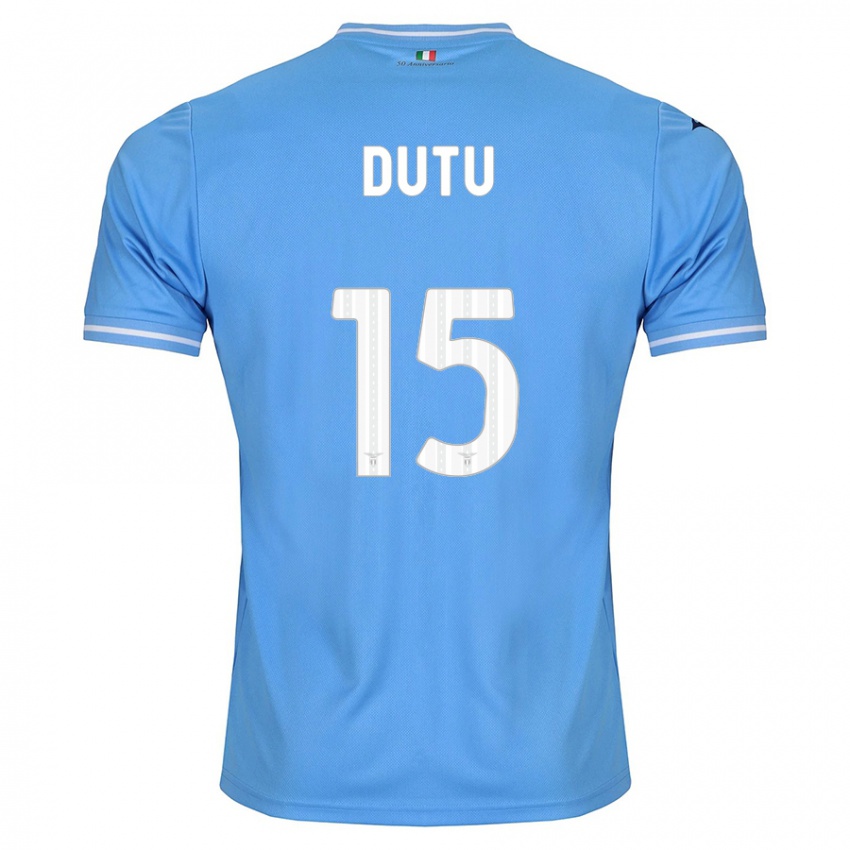 Uomo Maglia Matteo Dutu #15 Blu Kit Gara Home 2023/24 Maglietta