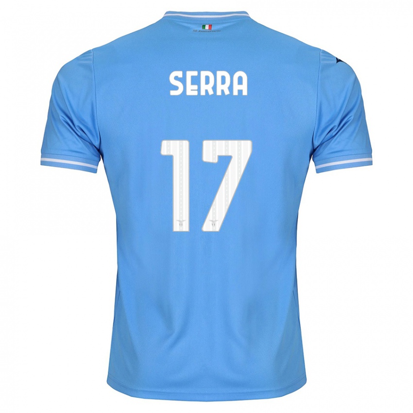 Uomo Maglia Federico Serra #17 Blu Kit Gara Home 2023/24 Maglietta
