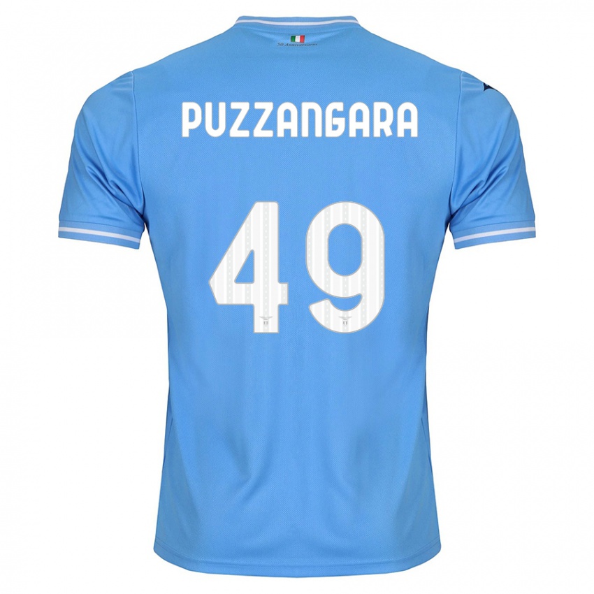 Uomo Maglia Angelo Antonio Puzzangara #49 Blu Kit Gara Home 2023/24 Maglietta