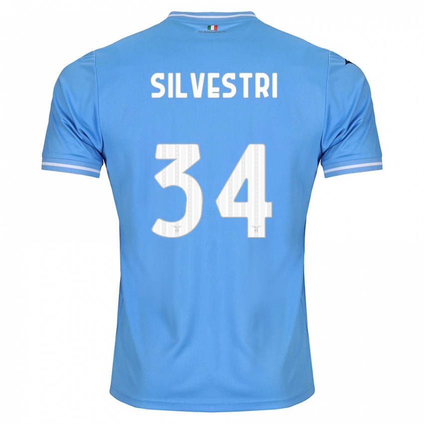 Uomo Maglia Thomas Silvestri #34 Blu Kit Gara Home 2023/24 Maglietta
