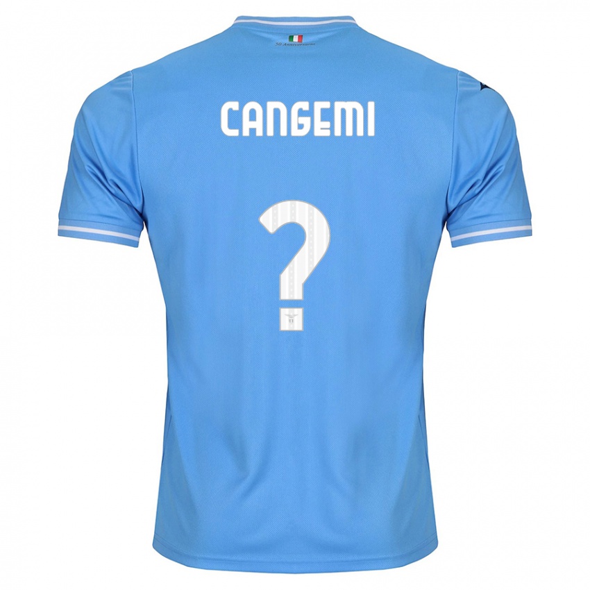 Uomo Maglia Emanuele Cangemi #0 Blu Kit Gara Home 2023/24 Maglietta