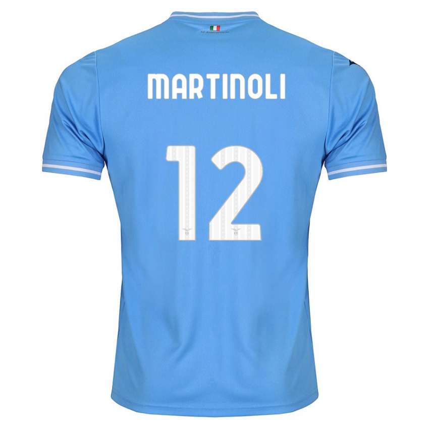 Uomo Maglia Elettra Martinoli #12 Blu Kit Gara Home 2023/24 Maglietta