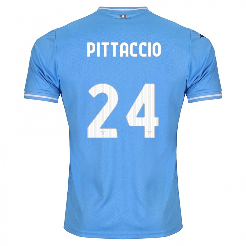 Uomo Maglia Francesca Pittaccio #24 Blu Kit Gara Home 2023/24 Maglietta