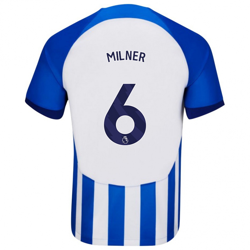 Uomo Maglia James Milner #6 Blu Kit Gara Home 2023/24 Maglietta