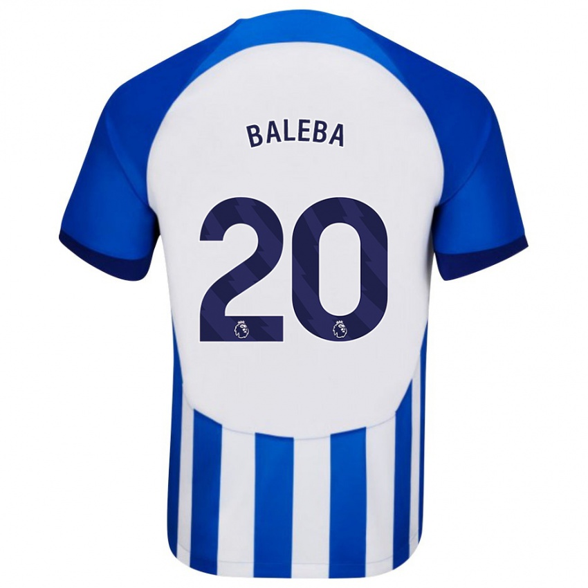 Uomo Maglia Carlos Baleba #20 Blu Kit Gara Home 2023/24 Maglietta