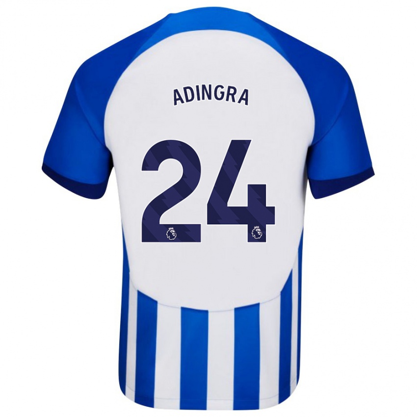 Uomo Maglia Simon Adingra #24 Blu Kit Gara Home 2023/24 Maglietta