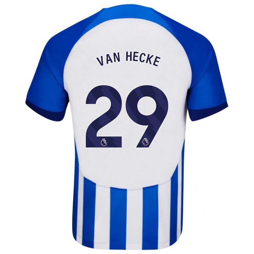 Uomo Maglia Jan Paul Van Hecke #29 Blu Kit Gara Home 2023/24 Maglietta
