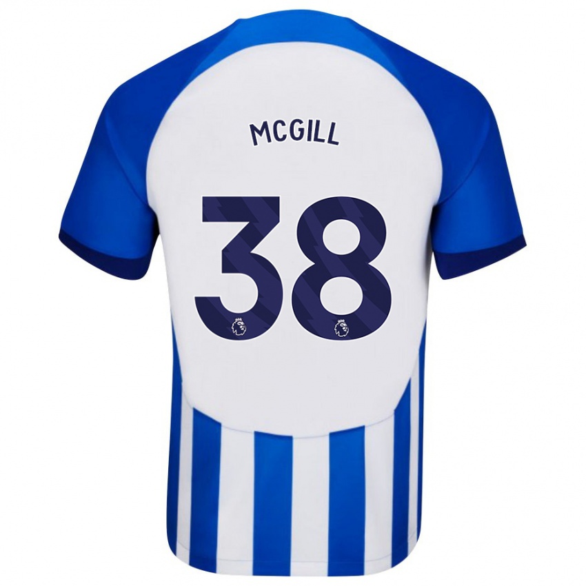 Uomo Maglia Tom Mcgill #38 Blu Kit Gara Home 2023/24 Maglietta